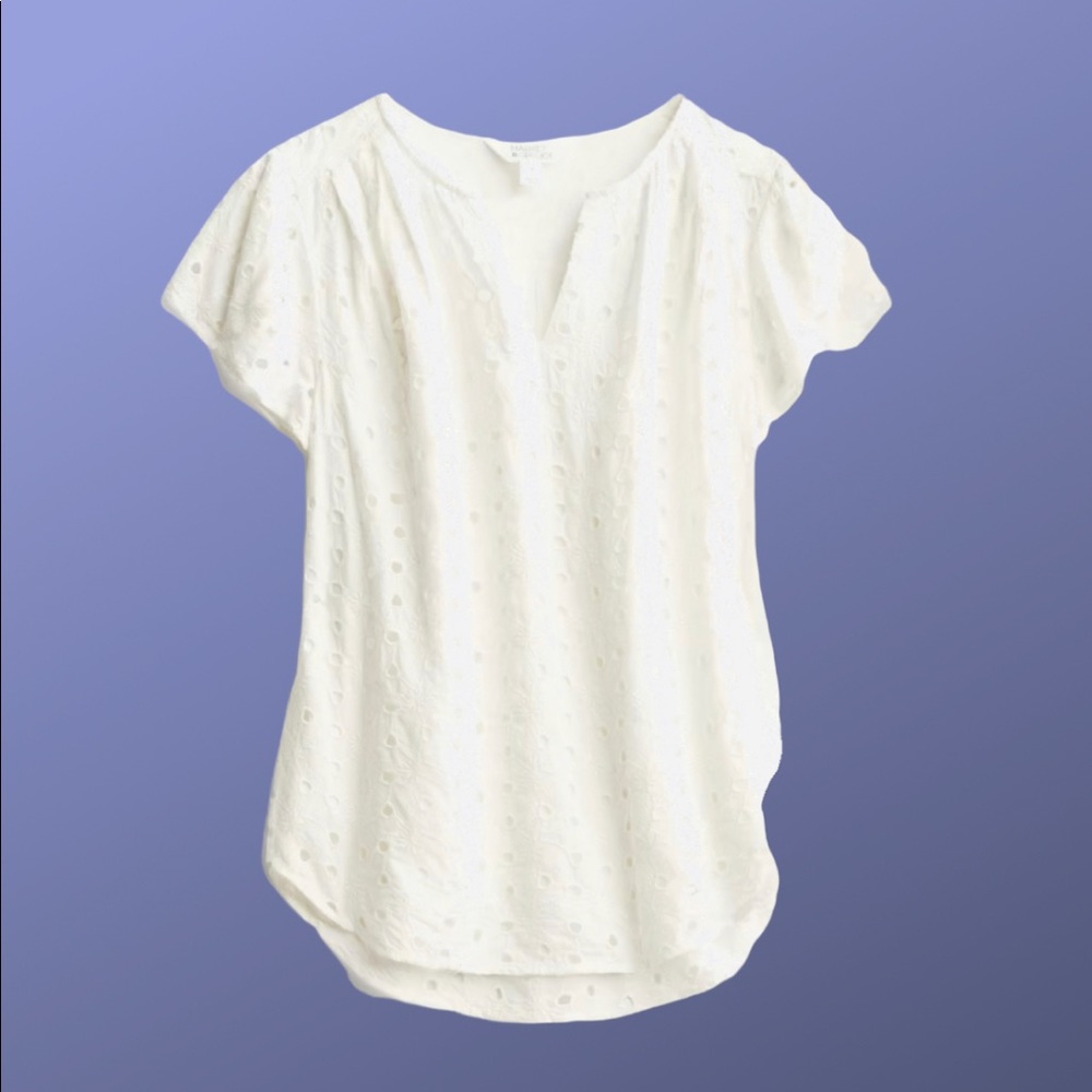 Market & Spruce Eyelet Top - XXL